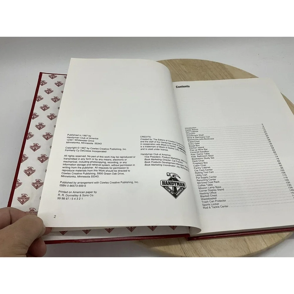 Vintage Home Woodworking Projects Vol 2 Handyman Club Red HC 1997 USA Book